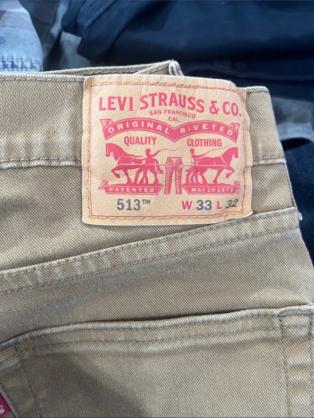 Levi's 513 Men’s Chinos in Khaki Brown